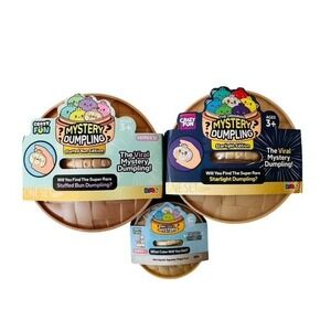 Crazy Fun Mystery Dumpling Fidget Toy Set Stuffed Bun Starlight and Mini 3pk NEW